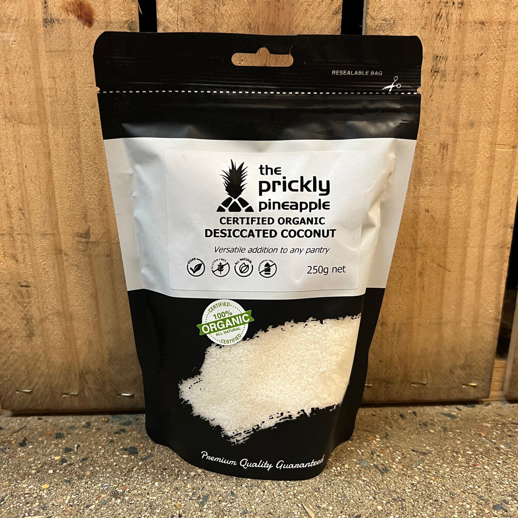 TPP Organic Desiccated Coconut 250g available at The Prickly Pineapple