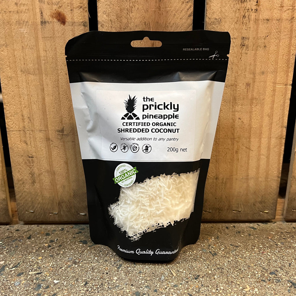 TPP Organic Shredded Coconut 200g available at The Prickly pineapple