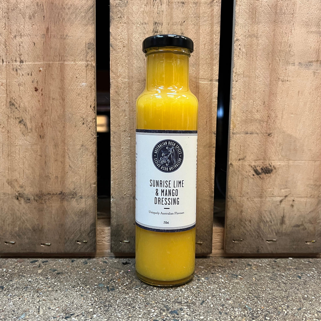 Australian Bush Spices Sunrise Lime & Mango Dressing 250ml available at The Prickly Pineapple