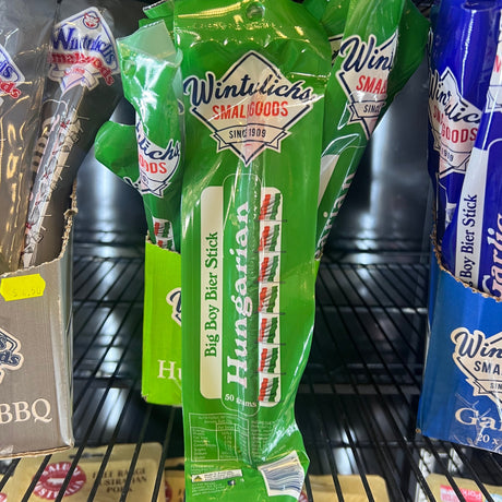 Wintulichs Smallgoods Hungarian Big Boy Biersticks 50g available at The Prickly Pineapple