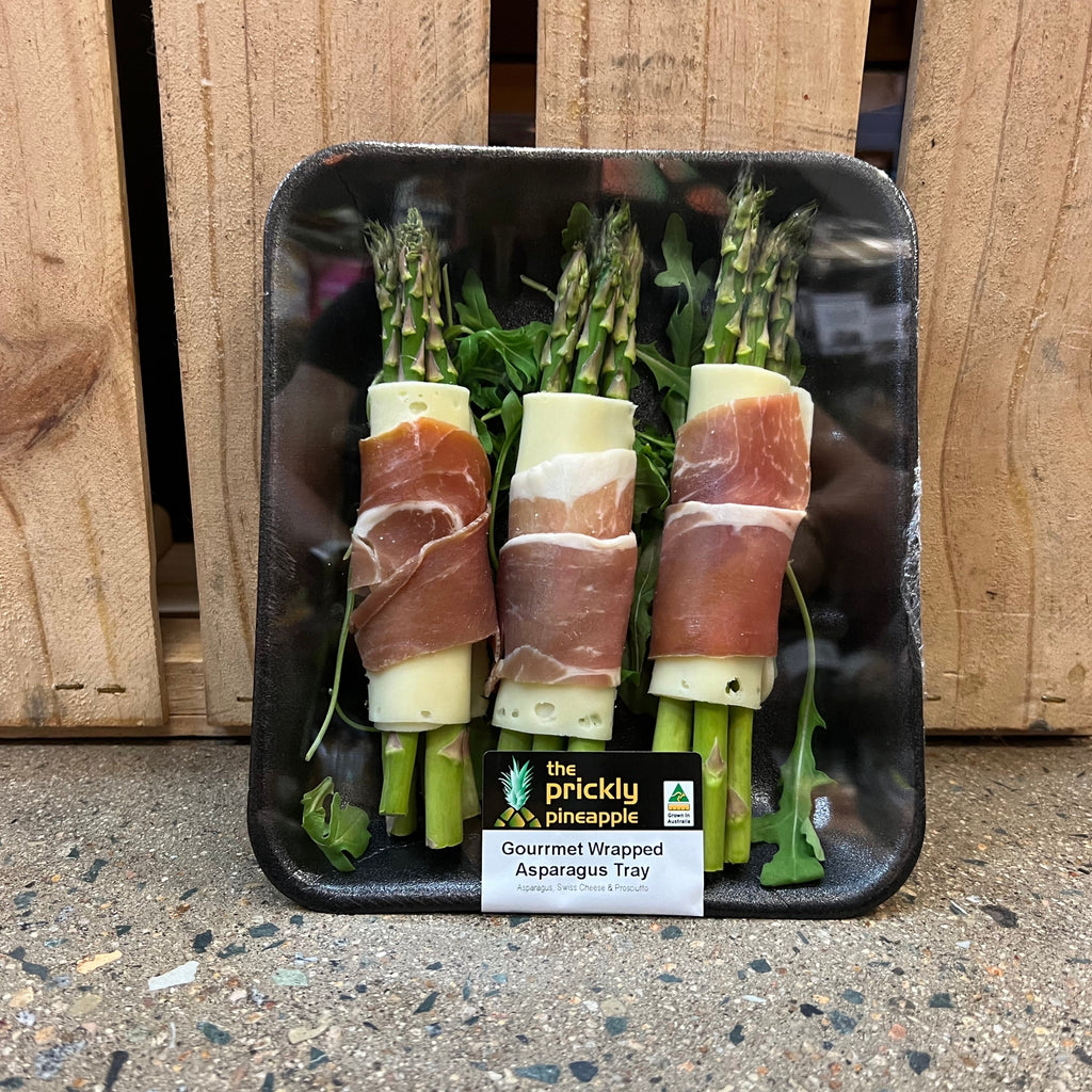 Gourmet Wrapped Asparagus Tray available at The Prickly Pineapple