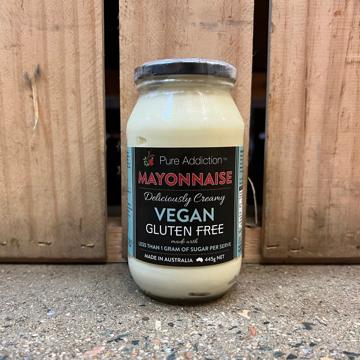 Pure Addiction Vegan Mayonnaise 445g available at The Prickly Pineapple