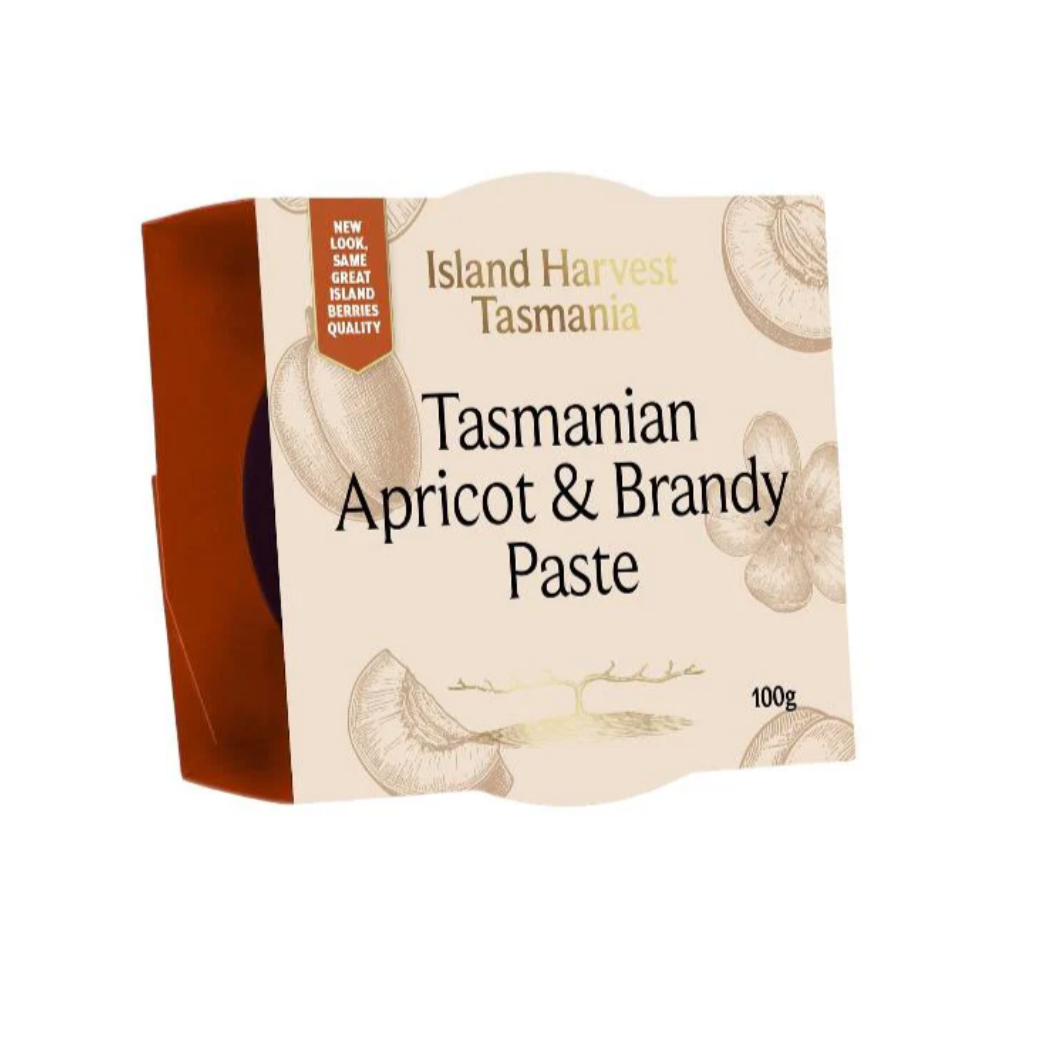 Island Harvest Tasmania Apricot & Brandy Fruit Paste 100g available at The Prickly Pineapple