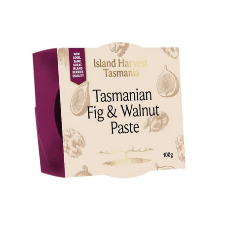 Island Harvest Tasmania Fig & Walnut Fruit Paste 100g available at The Prickly Pineapple
