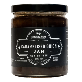 Josh&Sue Caramelised Onion Jam 275g available at The Prickly Pineapple