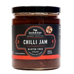Josh&Sue Chilli Jam 275g available at The Prickly Pineapple