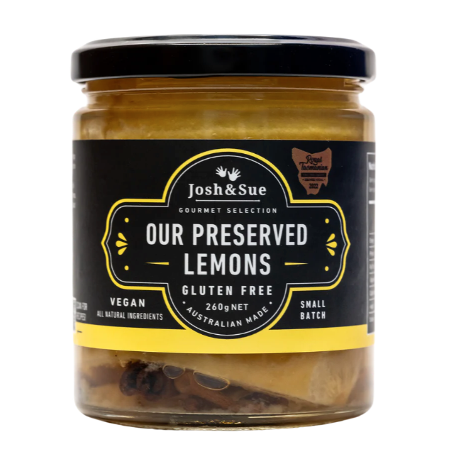 Josh&Sue Preserved Lemons 260g available at The Prickly Pineapple
