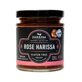 Josh&Sue Rose Harissa Paste 180g available at The Prickly Pineapple