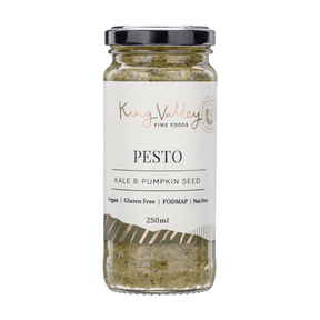 King Valley Fine Foods Kale & Pumpkin Seed Pesto 250ml available at The Prickly Pineapple