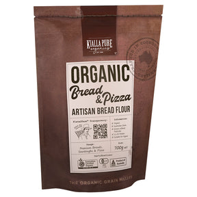 Kialla Pure Organics Organic Bread & Pizza Flour 700g available at The Prickly Pineapple