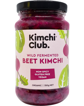 Kimchi Club Organic Beet Kimchi 350g available at The Prickly Pineapple
