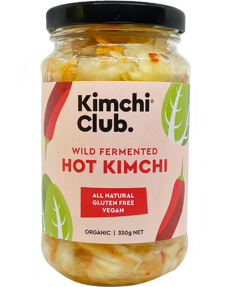 Kimchi Club Organic Hot Kimchi 350g available at The Prickly Pineapple