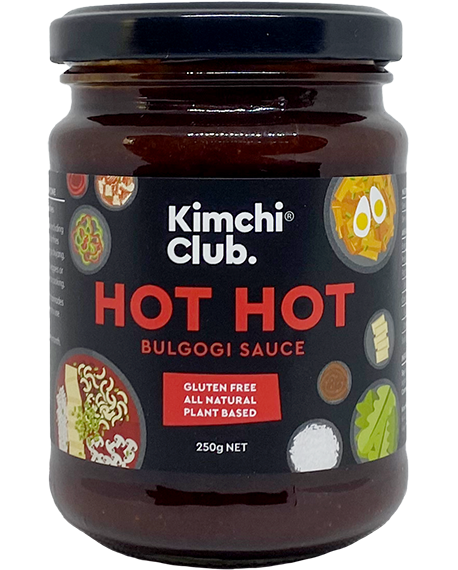 Kimchi Club Bulgogi Sauce Hot Hot 250g available at The Prickly Pineapple