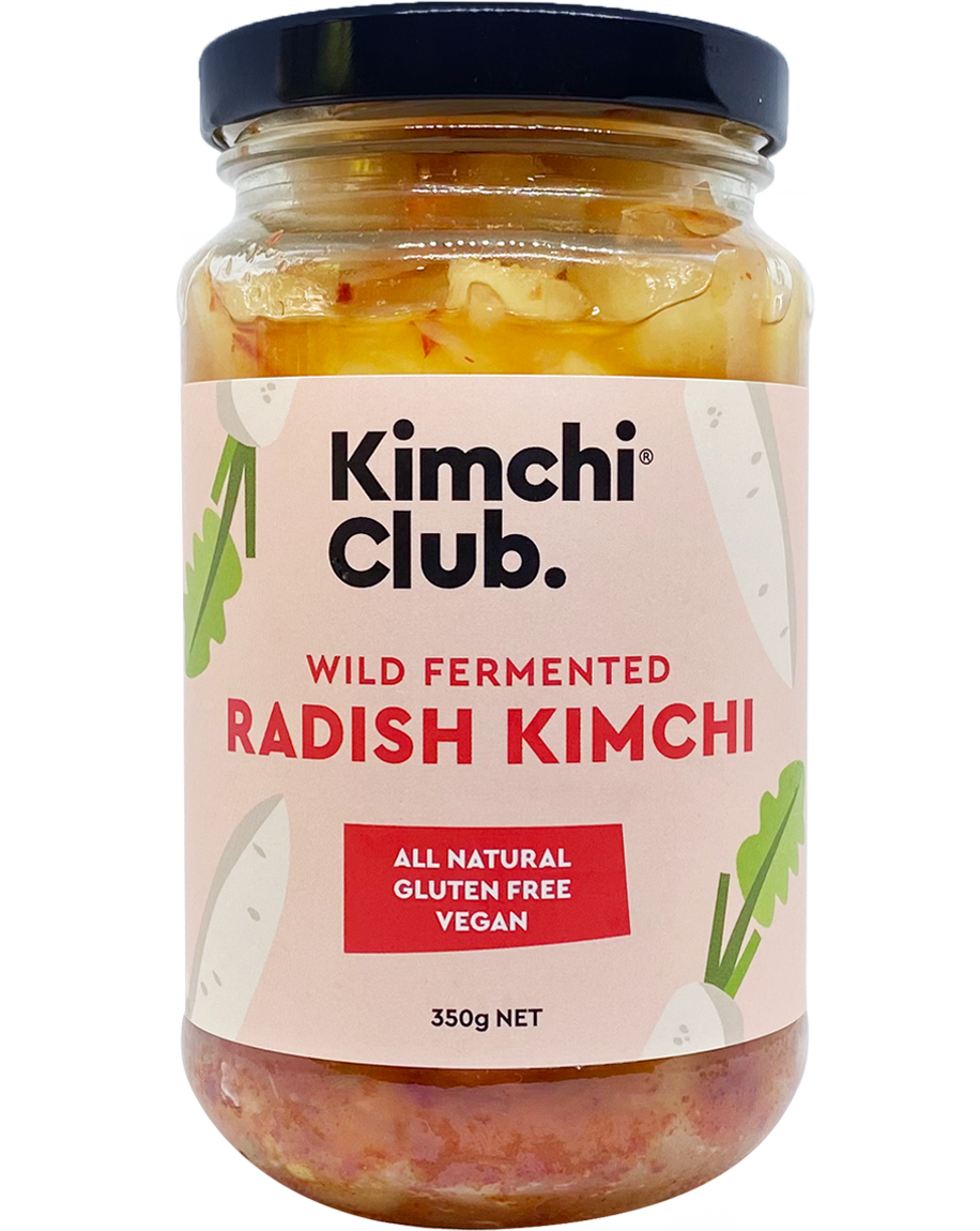 Kimchi Club Organic Radish Kimchi 350g available at The Prickly Pineapple