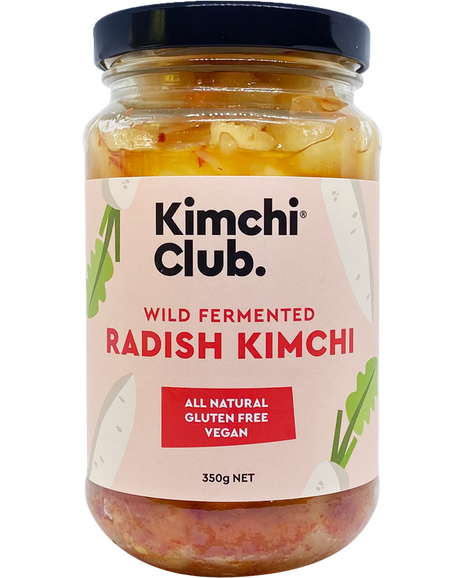 Kimchi Club Organic Radish Kimchi 350g available at The Prickly Pineapple