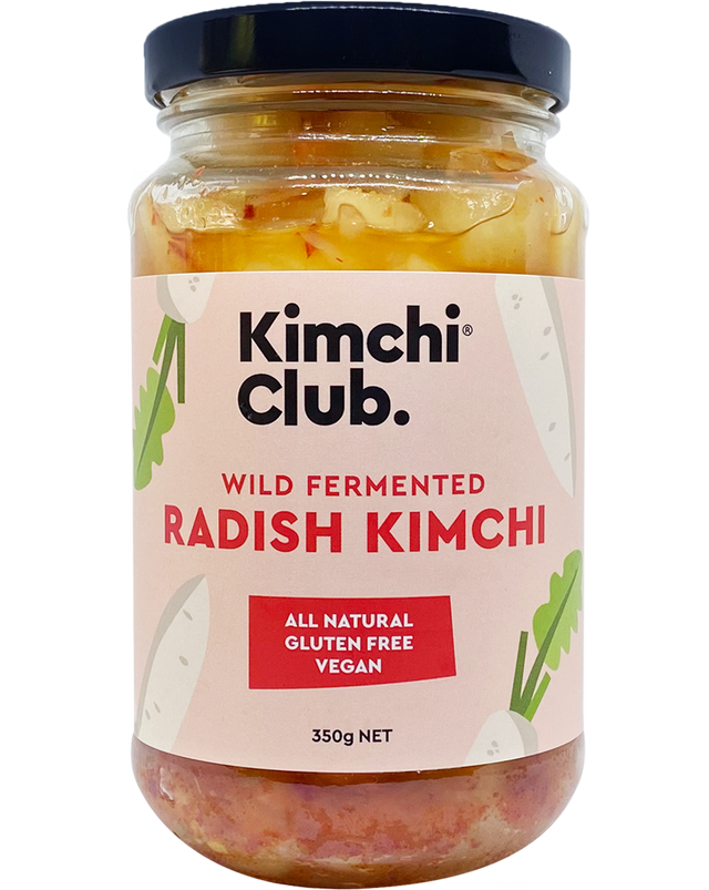Kimchi Club Organic Radish Kimchi 350g available at The Prickly Pineapple