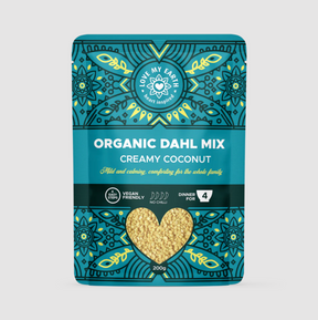 Love My Earth Organic Dahl Mix Creamy Coconut Masala 200g available at The Prickly Pineapple