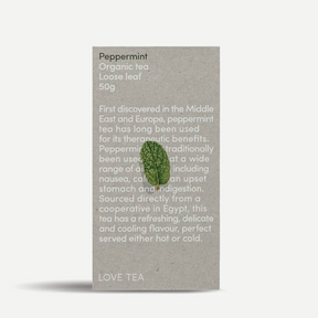 Love Tea Organic Peppermint Loose Leaf 50g available at The Prickly Pineapple