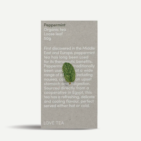 Love Tea Organic Peppermint Loose Leaf 50g available at The Prickly Pineapple