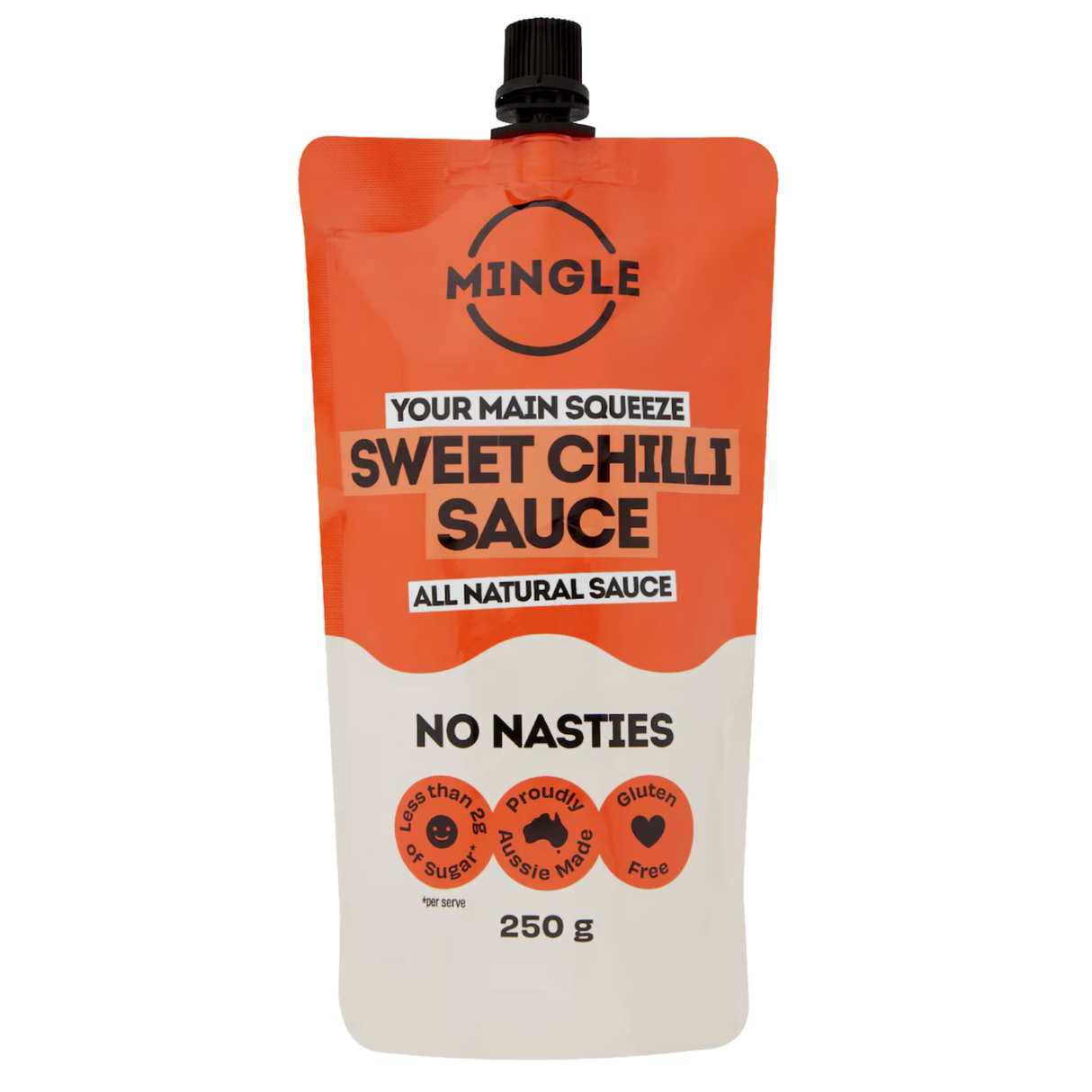 Mingle Better Sweet Chilli Sauce Pouch 250g available at The Prickly Pineapple