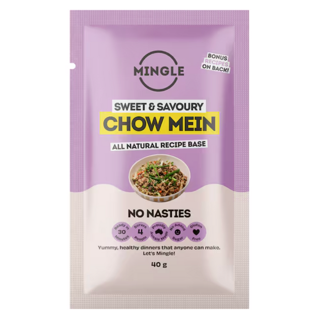 Mingle Chow Mein 30g available at The Prickly Pineapple