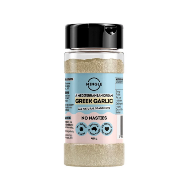 Mingle Greek Garlic Seasoning 45g available at The Prickly Pineapple