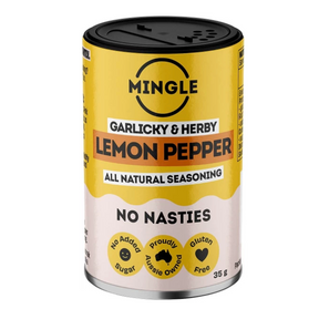 Mingle Lemon Pepper Salt Seasoning 35g available at The Prickly Pineapple