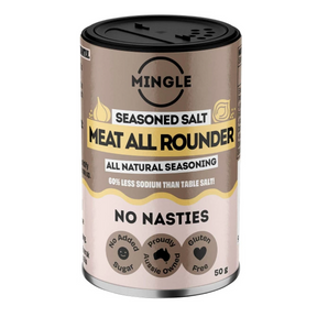 Mingle Meat All Rounder Salt Seasoning 50g available at The Prickly Pineapple
