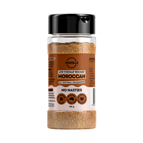Mingle Moroccan (Fodmap Friendly) Seasoning 50g available at The Prickly Pineapple