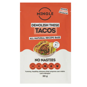 Mingle Taco Mexican Fiesta 30g available at The Prickly Pineapple