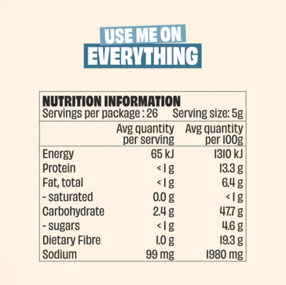 Mingle Use Me On Everything Seasoning 50g available at The Prickly Pineapple