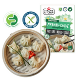 Mrs Trans Kitchen Prawn & Chives Dumplings (GF) 500g available at The Prickly Pineapple