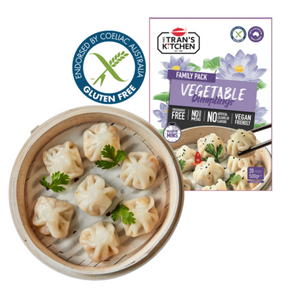 Mrs Trans Kitchen Vegetarian Dumplings (GF) 300g available at The Prickly Pineapple