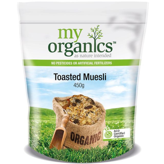 My Organics Toasted Muesli 450g available at The Prickly Pineapple