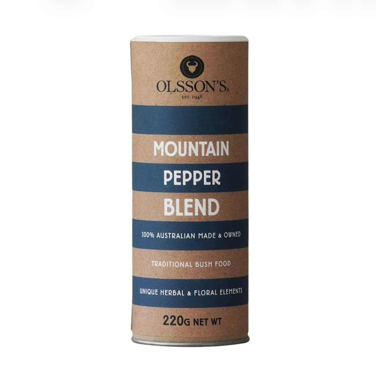 Olsson's Salts Mountain Pepper Blend 220g available at The Prickly Pineapple