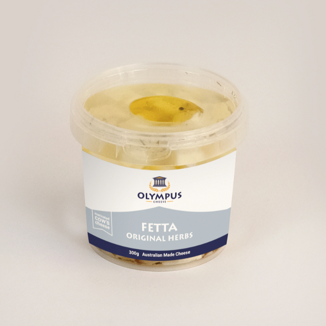 Olympus Cheese Fetta Original Herbs 300g available at The Prickly Pineapple