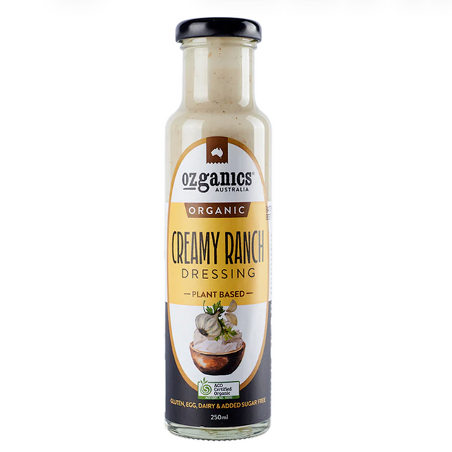 Ozganics Creamy Ranch Dressing 250ml available at The Prickly Pineapple