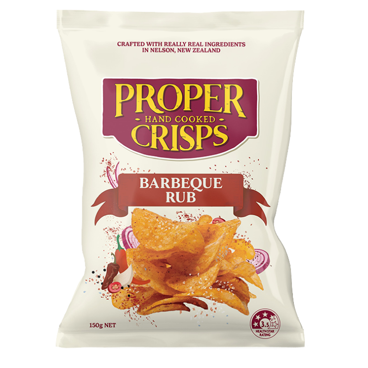 Proper Crisps Barbeque Rub 150g available at The Prickly Pineapple