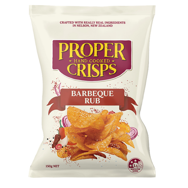 Proper Crisps Barbeque Rub 150g available at The Prickly Pineapple