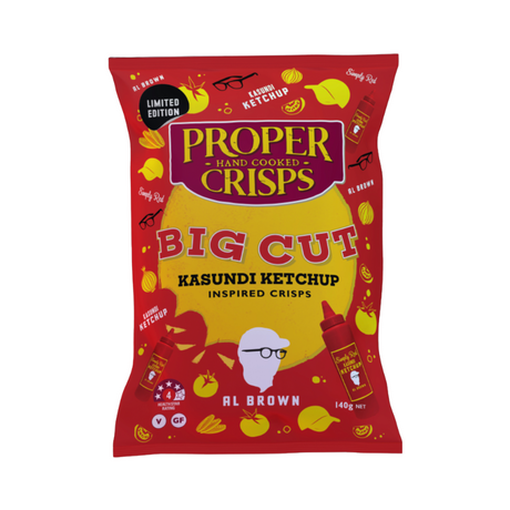 Proper Crisps Big Cut Simply Red Kasundi Ketchup 140g available at The Prickly Pineapple