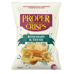 Proper Crisps Rosemary & Thyme 150g available at The Prickly Pineapple