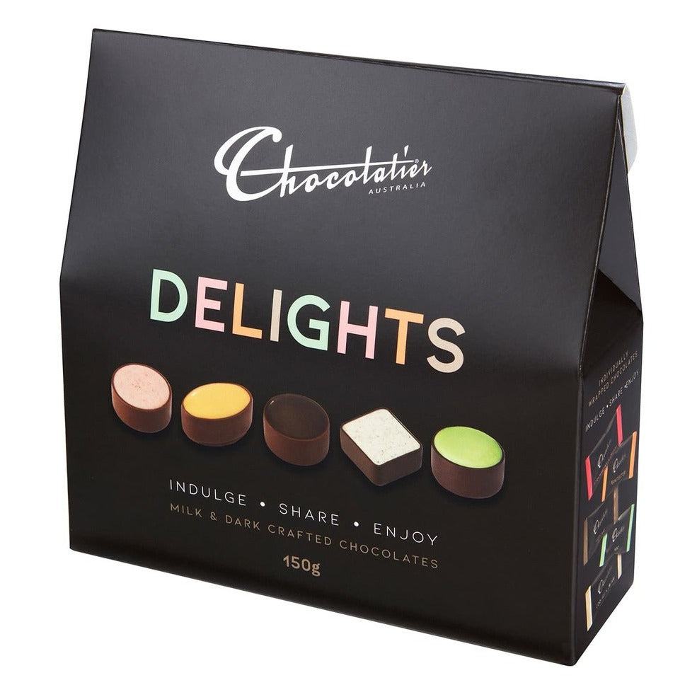 Chocolatier Delights Milk & Dark Crafted Chocolates 150g available at The Prickly Pineapple