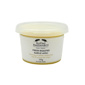 Ruffled Feathers & Co Roasted Garlic Aioli GF 120g available at The Prickly Pineapple