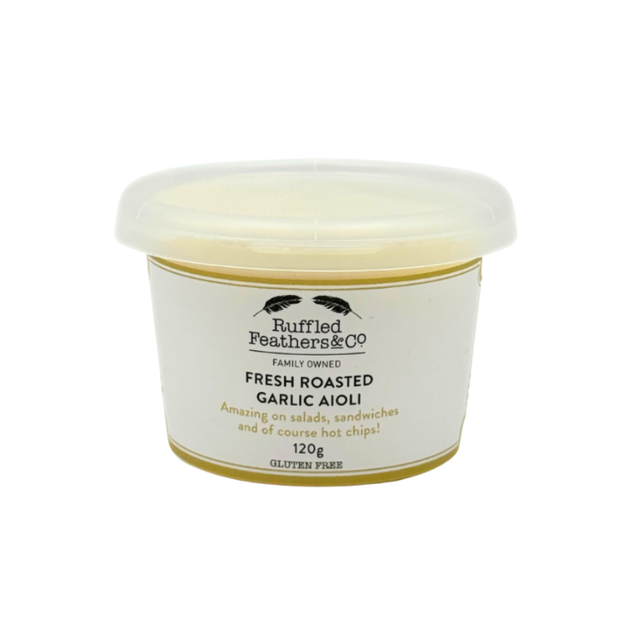 Ruffled Feathers & Co Roasted Garlic Aioli GF 120g available at The Prickly Pineapple