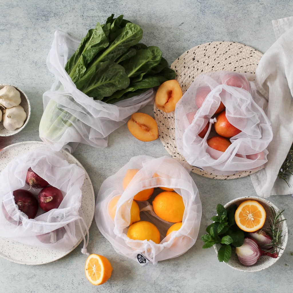 Ever Eco Reusable Produce Bags RPET Mesh - 8 PACK available at The Prickly Pineapple