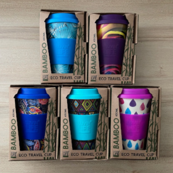 Luvin Life Bamboo Eco Travel Cup 430ml available at The Prickly Pineapple