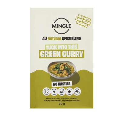 Mingle Green Curry in a Hurry 30g available at The Prickly Pineapple