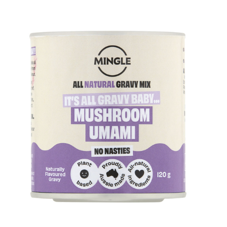 Mingle All Natural Mushroom Umami Gravy 120g available at The Prickly Pineapple