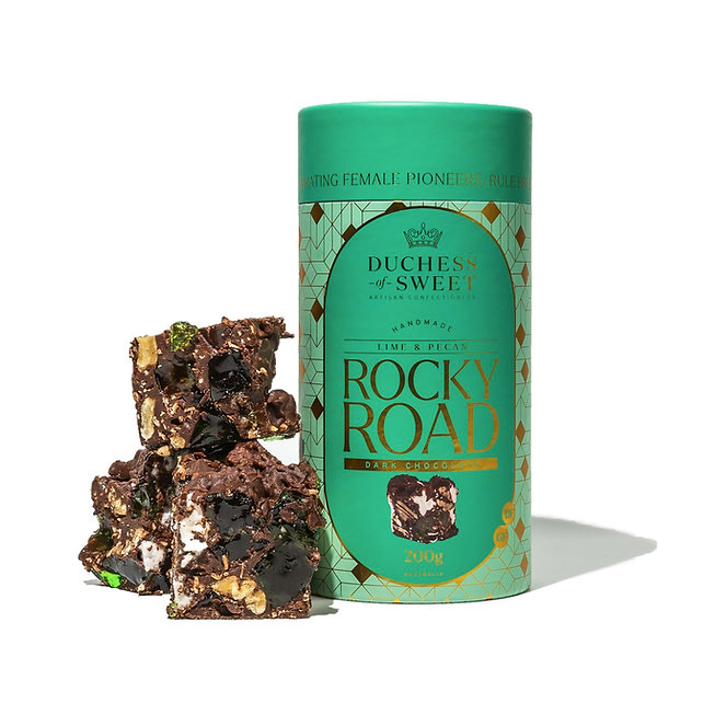 Duchess of Sweet Rocky Road Varieties 200g Lime and Pecan available at The Prickly Pineapple