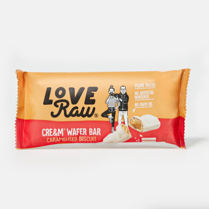 LoveRaw Caramelised Biscuit CRE&M® Wafer Bars available at The Prickly Pineapple